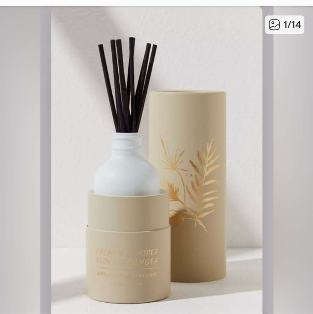 Free people Apothecary Reed diffuser French juniper Clove and Ginger NWT